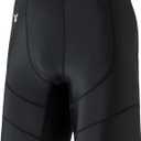 HUGE SPORTS Men's Rash Guard Swim Shorts Compression Swimming Jammer Cool Dry Active Swimsuit Workout Shorts Sports Tights (Medium, Black)