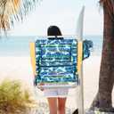 Tommy Bahama 4-Position Extended seat Height Easy in-Easy Out Folding Backpack Beach Chair, 35.43"x24.69" X 25.20"