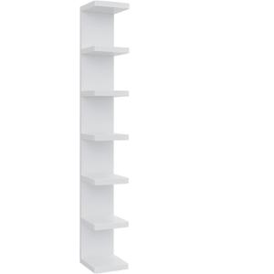 LitaEther Versatile 7 Tier Wall Shelf Unit,White Lack Wall Shelf,Display Floating Shelf with Round Edge
