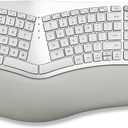 Macally Backlit Bluetooth Ergonomic Keyboard for Mac - Type Comfortably Longer - Compatible Wireless Apple Keyboard for MacBook Pro/Air, iMac (100-Key MacOS Layout) - Rechargeable Split Ergo
