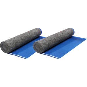 AMERIQUE 200SQFT Super Quiet Felt Underlayment Heavy Duty 3mm Padding with Vapor Barrier & Tape, Royal Blue, Pk of 2, 100SQFT Per Roll