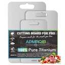 APMRQIB Titanium Cutting Boards for Kitchen,100% Pure Titanium Cutting Board Set of 3, Double Sided Non Toxic Cutting Board, Hygiene Durable Dishwash