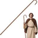 Shepherd Staff Wizard Cane Prop Halloween Fake Cane for Adult Men Women Costume Dress Up Party 63.8 Inch