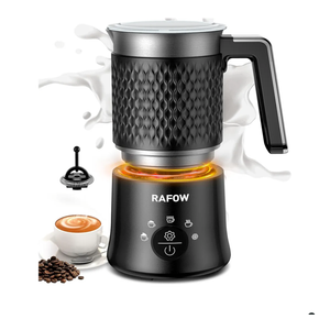 5 In 1 Milk Frother, Electric Milk Frother and Steamer 11.8oz Automatic Milk Steamer Hot & Cold Foam Maker, Milk Warmer Dishwasher Safe & Silent Working for Coffee, Latte, Cappuccino, Hot Chocolate