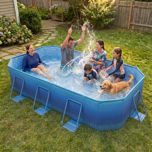 101" Foldable Pool for Kids & Adults,Blue