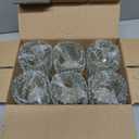 Hobnail Beaded Floral Green Drinking Glasses Set of 6, (10 oz) Vintage Glassware Set by Kate Aspen| Cocktail Glass Set, Juice Glass, Water Cups | Great Hostess Gift & Gift for New Home Owners