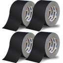 4 Pack Black Grade Gaffer Tape 4 Inch x 30 Yards, Floor Tape for Electrical Cords Cable Tape, Waterproof Rubber Adhesive No Residue Non-Reflective Matte Finish Gaff Tape, Multipurpose Gaffers Tape (4 Inch x 30 Yards 4 Pack)