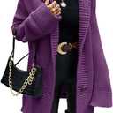 Taodou Women's Cardigan with Hood and Button Front Open Front M
