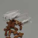 Threehoney 10 Pcs Cross My Heart, Encouragement Gift Small Wooden Handheld Pocket Crosses in Bulk with Organza Bag Wood Fingertip Stress Fidget Relief Religious Craft for Christians Prayer Church