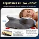 Ergonomic Memory Foam Pillow for Neck Pain - Cooling Pillow with 5-Zone Support for Side & Back Sleepers, Adjustable Height, Cervical Spine Alignment, Certified Safe Materials (Queen Size)