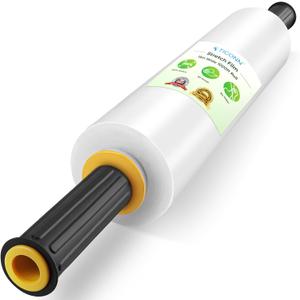 TICONN Stretch Wrap Stretch Film Roll, 1000ft Industrial Strength 15 inch Wide Clear Plastic Wrap with Handles for Pallet Wrapping Shipping Moving