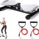 Ab Twister Board,300 lbs Capacity,Slim Waist and Core Ab Exercise,Foot Massage Design,Noiseless Home Gym Exercise (Grey)