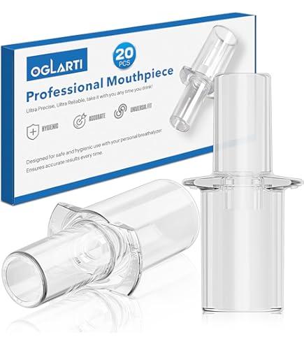 12 PCS Breathalyzer Mouthpieces, Breathalyzer Tips Compatible with EK916, EK917, EK910 Model Alcohol Breathalyzers, Hygienic and Portable