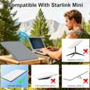 Anbee Protective Case Cover Compatible with Starlink Mini Satellite Dish, Shockproof Protector Cover, Waterproof Silicone Case for Outdoor Travel & Camping (Grey)
