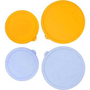 4 Cup 7 Cup Round Silicone Replacement Lids for Pyrex Glass Bowls, 4 Pack, Microwave & Dishwasher & Freezer Safe (Container not Included)