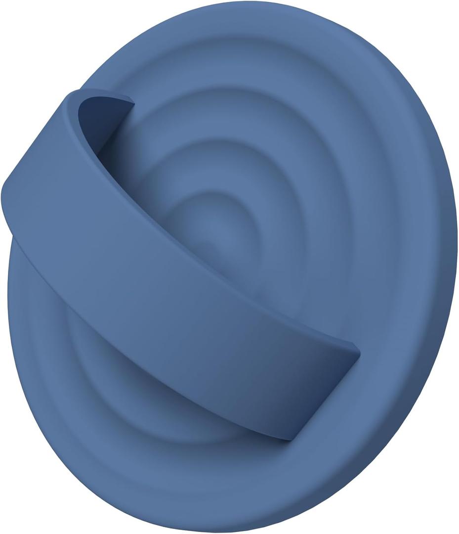 Magnetic Phone Ring Grip Holder, Silicone Finger Loop Grip, Compatible with MasSafe, Back of Phone for iPhone Pro Max/Plus/16/15/15/14/13/12 Series, Azure Blue