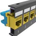 JINGCHENGMEI 2 PCS of 24-Port Blank Keystone Shielded 1U Patch Panel 19" Metal Rackmount Housing for Keystone Jacks, Black