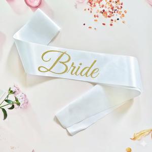 White ribbon , "Bride"