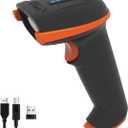 Tera Barcode Scanner Wireless 1D Laser Cordless Barcode Reader with Battery Level Indicator, Versatile 2 in 1 2.4Ghz Wireless and USB 2.0 Wired (1D Orange)