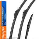 HULADAED 28''+14''+8'' Windshield Wipers Replacement for Toyota Prius C 2019-2012,Silicone Front Rear Wiper blades for MY Car-All Weather & Quiet(3 PACK)