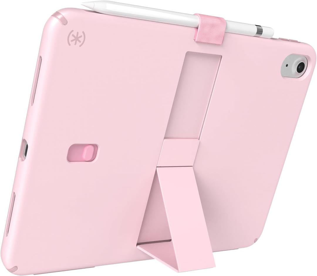 Speck iPad 10.9 Inch Tablet Case and Stand - Scratch Resistant, Drop Protection & Quick Release Kickstand - for iPad 10th Gen 2022 - StandyShell Soft Lilac/Hydrangea Purple/Kinder Pink