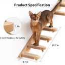 FUKUMARU Cat Climbing Shelf Wall Mounted, Four Step Cat Stairway with Jute Scratching for Kitten Perch Platform Walls Furniture