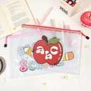 5 x SOIDRAM 4PCS Clear Toiletry and Makeup Bags Waterproof PVC Travel Cosmetic Organizer Pouches Transparent Zipper Bags for Women