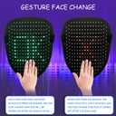 COOLGUARDER Led Mask with Gesture Sensing, Light up Face Transforming Mask for Halloween Xmas Costume Party