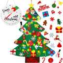 Advent Calendar 2025, Felt Christmas Tree for Kids Advent Calendar Countdown with 40 pcs DIY Xmas Tree Detachable Ornaments and String for Xmas Decorations Gift for Toddlers