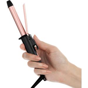 Travel Size Curling Iron Dual Voltage 100-240V, Mini Curling Iron for Short Hair with 1/2 Inch Barrel, Ceramic Mini Hair Curler with Keratin & Argan Oil Infused, Travel Hair Curler with Storage Bag
