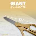 SIRCLES Grand Opening Ribbon Cutting Ceremony Kit - 25" Giant Scissors, 5yd of 4" Wide Ribbon, 10ft Banner, 8 Gold & 8 White Balloons, 19 ft Banner Rope, 2 Rolls Balloon Ribbon - Grand Opening Kit