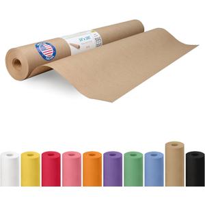 IDL Packaging 24" x 2160" (180 feet) - Brown Kraft Paper Roll - 30lb Thickness - Quality Paper for Packing, Moving, Shipping, Crafts - 100% Recyclable Natural Kraft Wrapping Paper