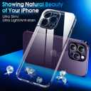 Supdeal Crystal Clear Case for iPhone 14 Pro, [Not Yellowing] [Camera Protection] [Military Grade Drop Tested] Shockproof Protective Phone Case Soft Silicone Slim Cover, 6.1 inch, Transparent