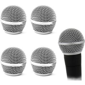 4 Pack SM58 Microphone Head Replacement Standard Size Grille Mic replacement with Foam