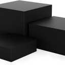 Metal Display Stands for Buffet Table - Black & White Cake Risers, Cupcake Stand for Wedding, Party, Catering Supplies, Elegant Food Risers for Displaywith 3Pcs Hollow Bottoms 6''x7''x8''