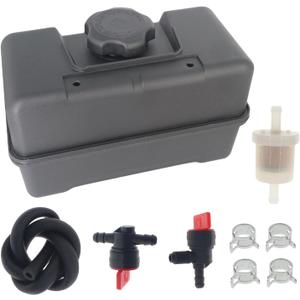Cnfaner 691993 Fuel Tank, 4 Quart Plastic with Cap Shut Off Valve for Lawn Mower 493337 490572 490579