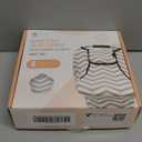 ACRABROS Car Seat Covers for Babies, All-Season Infant Carseat Cover Canopy for Boys and Girls, Stretchy Adjustable Peeping Window with Mesh Cover, Warm Breathable Universal, Grey White Chevron