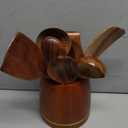 Spardar Wooden Kitchen Utensils, 12 Piece Set Wooden Spoon Set with 9 Teak Wood Cooking Spoons, Spoon Rest, Pot Holde, 3.3 Inch Utensil Holder, as Kitchen Decoration and Housewarming Gift