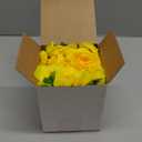 Thiccywoov 50 Pcs Artificial Flowers, 3.2 Inches Silk Rose Head Flowers Fake No Stem for Wedding Bridal Bouquet Home Floral Decor DIY Centerpieces Arrangements Party Tables Decoration(Yellow)