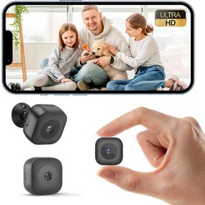 Hidden Camera,Mini Small Camera,HD Security WiFi Wireless Cameras SD Card Storage & App Control,Wireless Surveillance with Magnetic Mount,Motion Detection for Indoor