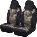 Mossy Oak High Back Camo Seat Covers, Airbag Compatible, Large Size to Fit Truck Seats - Made with Cotton & Suede Fabric - Official Licensed Product
