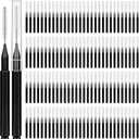 MAPVOLUT 120 Pieces Interdental Brushes, Braces Brush Cleaner Orthodontic Flossers Toothpicks Floss Picks for Braces Kit for Teeth Cleaning Tools Spiral Dental Brush Head for Efficient Oral Care Black