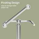 Toilet Paper Holder Stand, Brushed Nickel Toilet Paper Holder Free Standing,Post Pivoting Design & Stable Weighted Base SUS304 Stainless Steel for Bathroom