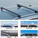 COWVIE 53 Inch Aluminum Roof Rack Cross Bars for Raised Side Rails, Adjustable Cargo Bars, Hold 165 LBS, Black