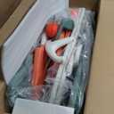 6-in-1 Toddler Slide and Swing Set Climber Playset with Ball Games Orange