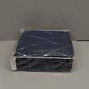 SMILE WEAVER Navy Blackout Curtains for Kids Bedroom 45 Inch Length,Printed Design Room Darkening Curtains for Living Room,Soft Thick Thermal Insulated Window Treatment Drapes 2 Panels (Navy Blue Silver)