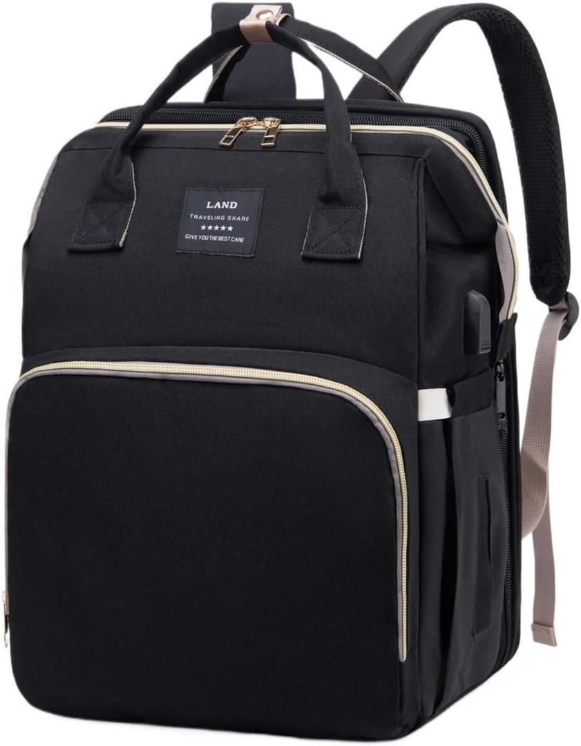 Mommy Bag Lightweight Portable Folding Crib Bed Large-capacity Travel Maternity Bags Baby Backpack(TD1273C-DHDH)