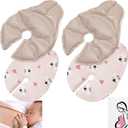 XL Breast Cooling Pads for Breastfeeding, Reusable Hot Cold Gel Pads with Soft Covers for Nursing and Pumping Mums, 2 Ice Packs for Nursing Pain Relief, Mastitis, Engorgement