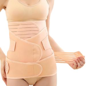 3 In 1 Postpartum Belly Band Abdominal Binder Post Surgery C Section Belly Binder Post Partum Hysterectomy Belly Support Wraps Postpartum Waist Trainer Essentials After Birth Beige, X-Large (XL)
