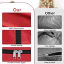 7.5Ft Christmas Tree Storage Bag - Heavy Duty 600D Oxford, Extra Large Capacity with Reinforced Handles & Dual Zipper for Artificial Christmas Trees, Holiday Decorations & Ornaments (Red, 48x15x22in) (48x15x20in)